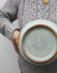 The bottom of a Mod Bowl features the matching glaze color all the way around it.