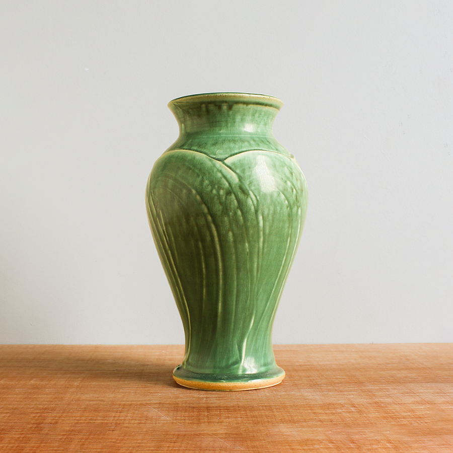 This Classic Vase features the matte organic green Leaf glaze.