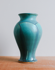 This Classic Vase features the matte turquoise Pewabic Blue glaze.