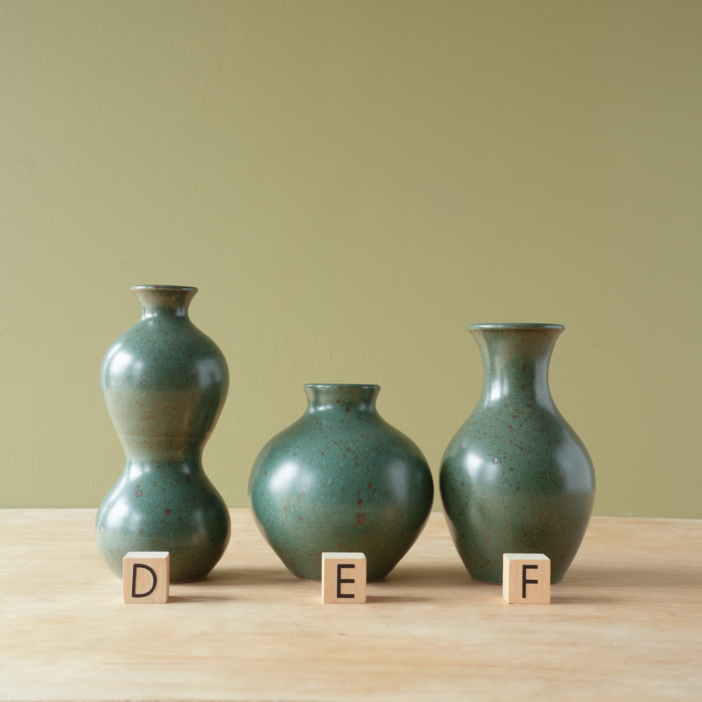 Petite Vases | Greenstone – Pewabic Pottery