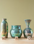 Petite Vases | Matte Green Iridescent