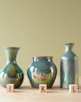 Petite Vases | Matte Green Iridescent