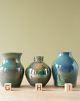 Petite Vases | Matte Green Iridescent