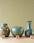 Petite Vases | Matte Green Iridescent