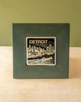Framed Detroit Skyline | Two Tone Black/White