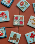 Hand-Painted Two Flowers Tile