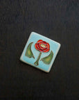 Hand-Painted Rose Tile