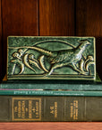 This tile features the glossy deep green Kale glaze.