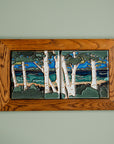 Framed Birch Landscape Diptych