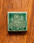 This tile features the glossy green Emerald glaze.