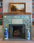 Rustic Library Fireplace