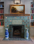 Rustic Library Fireplace