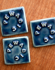 This tile features the glossy deep blue Ocean glaze.