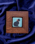 Framed Cat Tile | Hand-Painted