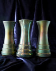 Step Vases | Matte Green Iridescent