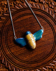 Historic Bee Necklace | Hand-Painted Iridescent