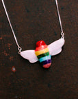 Pride Bee Necklace | Hand-Painted