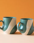 Rebekah Sweda | Bellied Green Angle Mugs