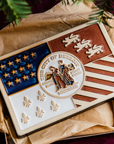 Hand-Painted Detroit Flag Tile