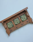 Historic Pewabic Geometric Designs Triptych Keyrack