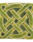 This Journey Knot Tile features the matte bright light green Lime glaze.