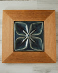 Ceramic Mutual Adoration | 6x6 Geo Flower Framed - Ocean
