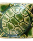 A turtle paperweight in Leaf sits on a bright plain background.