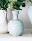A close-up of the Frost glaze shows crazing on its surface- this gives the appearance of tiny cracks on the glazes surface.