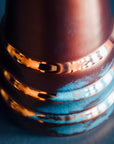 Ceramic Step Vase| Copper Iridescent