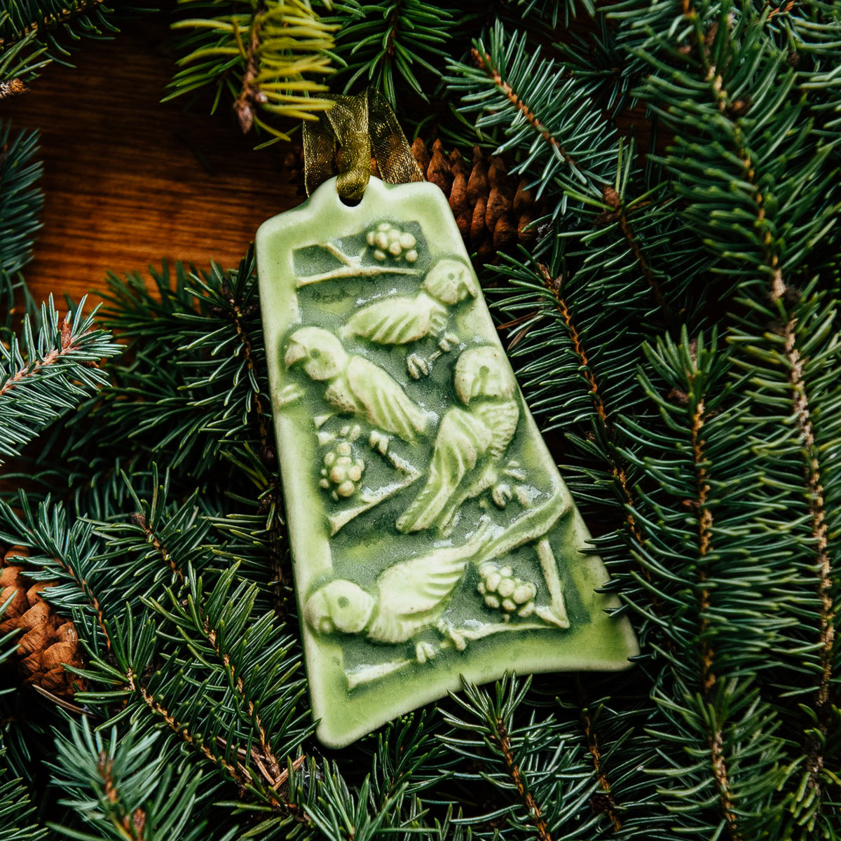 Four Calling Birds Ornament – Pewabic Pottery