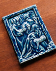 This tile features the glossy deep blue Ocean glaze.
