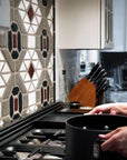 Guardian Building Tile Inspired Backsplash