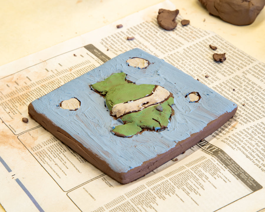 Guardian + Child Tile Making Pewabic Pottery
