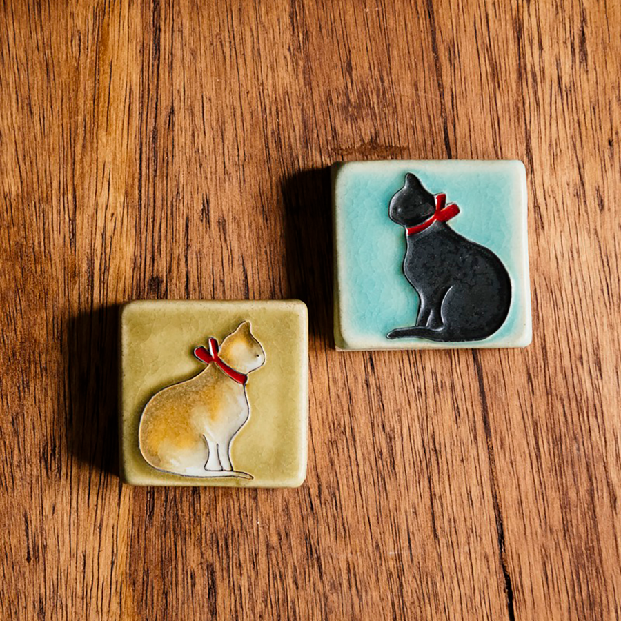 Cat Tile, Hand-Painted