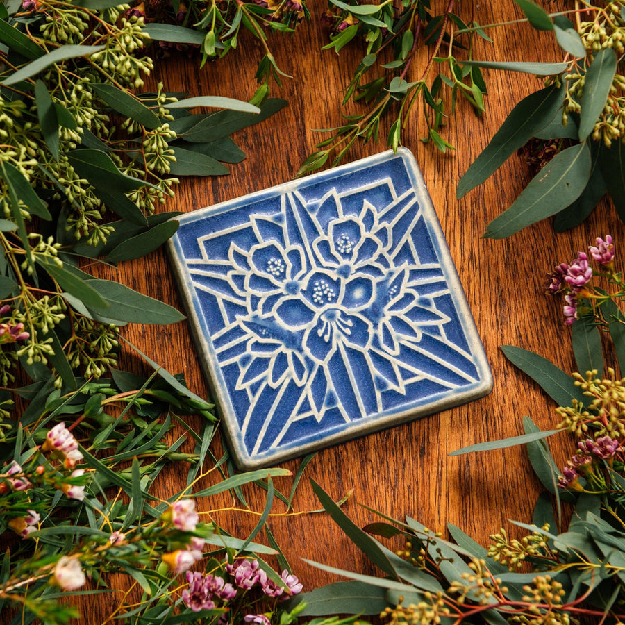 Rhododendron Tile – Pewabic Pottery