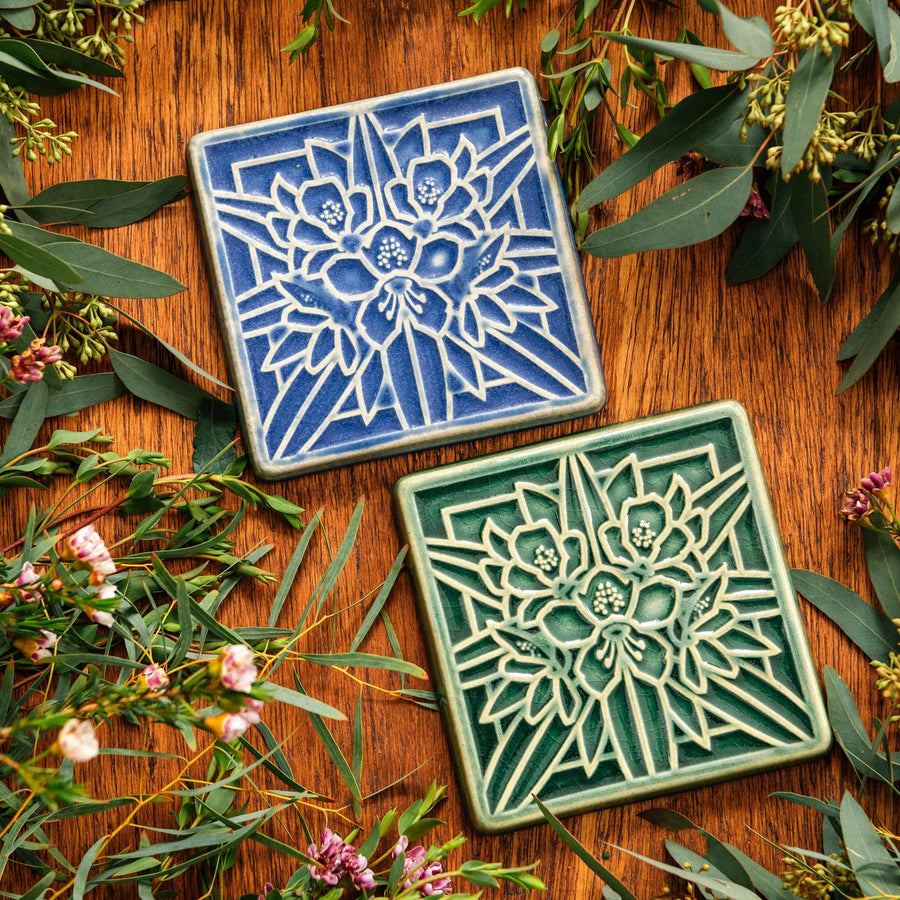 Rhododendron Tile – Pewabic Pottery