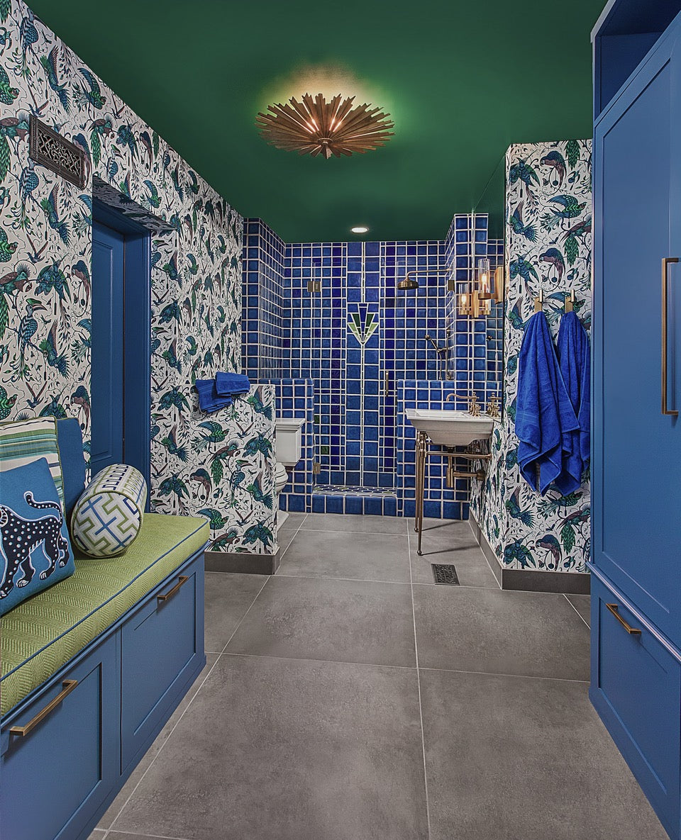 Art Deco Pool Shower