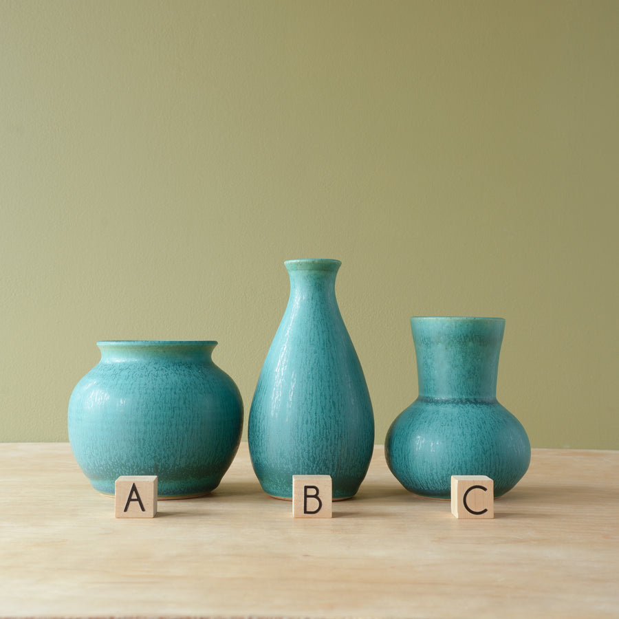 Petite Vases | Pewabic Blue – Pewabic Pottery