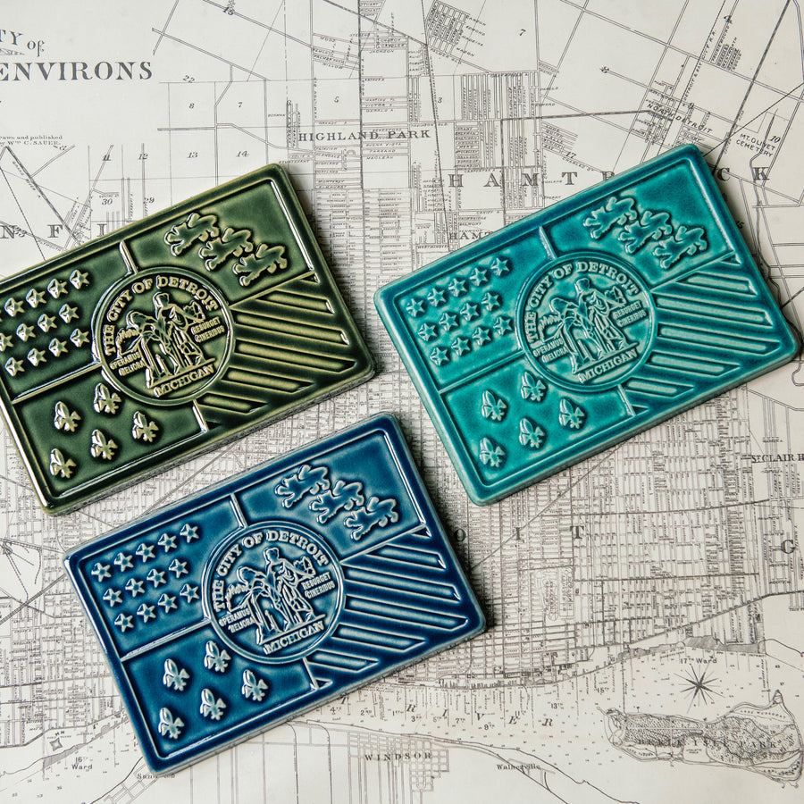 Detroit Flag Tile