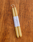 Mo&Co Home | 10" Beeswax Taper Candle Pair