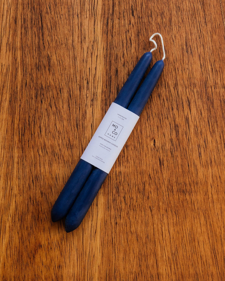 Mo&Co Home | 10" Beeswax Taper Candle Pair