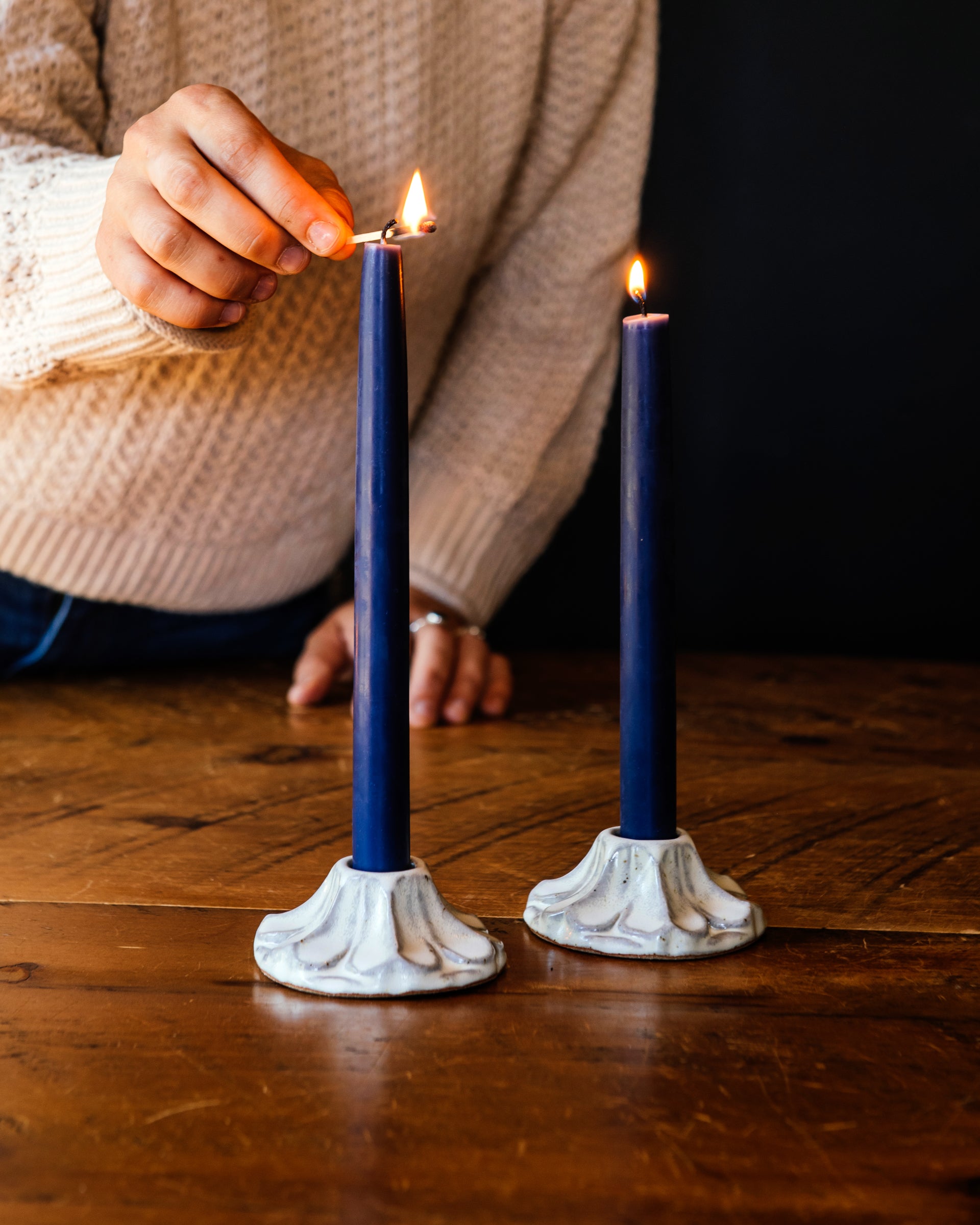 Scalloped Candle Holder