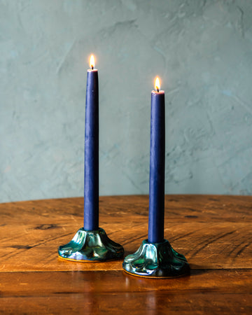 Scalloped Candle Holder | Iridescent
