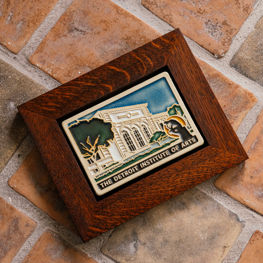 Framed Detroit Institute of Arts Postcard Tile