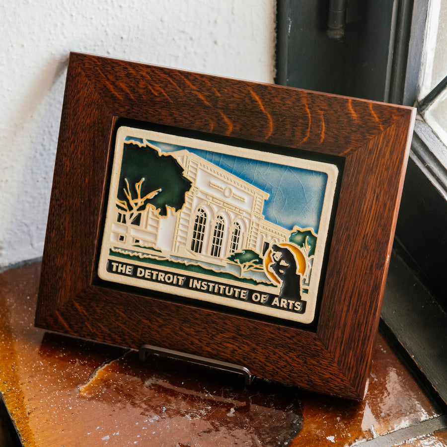 Framed Detroit Institute of Arts Postcard Tile