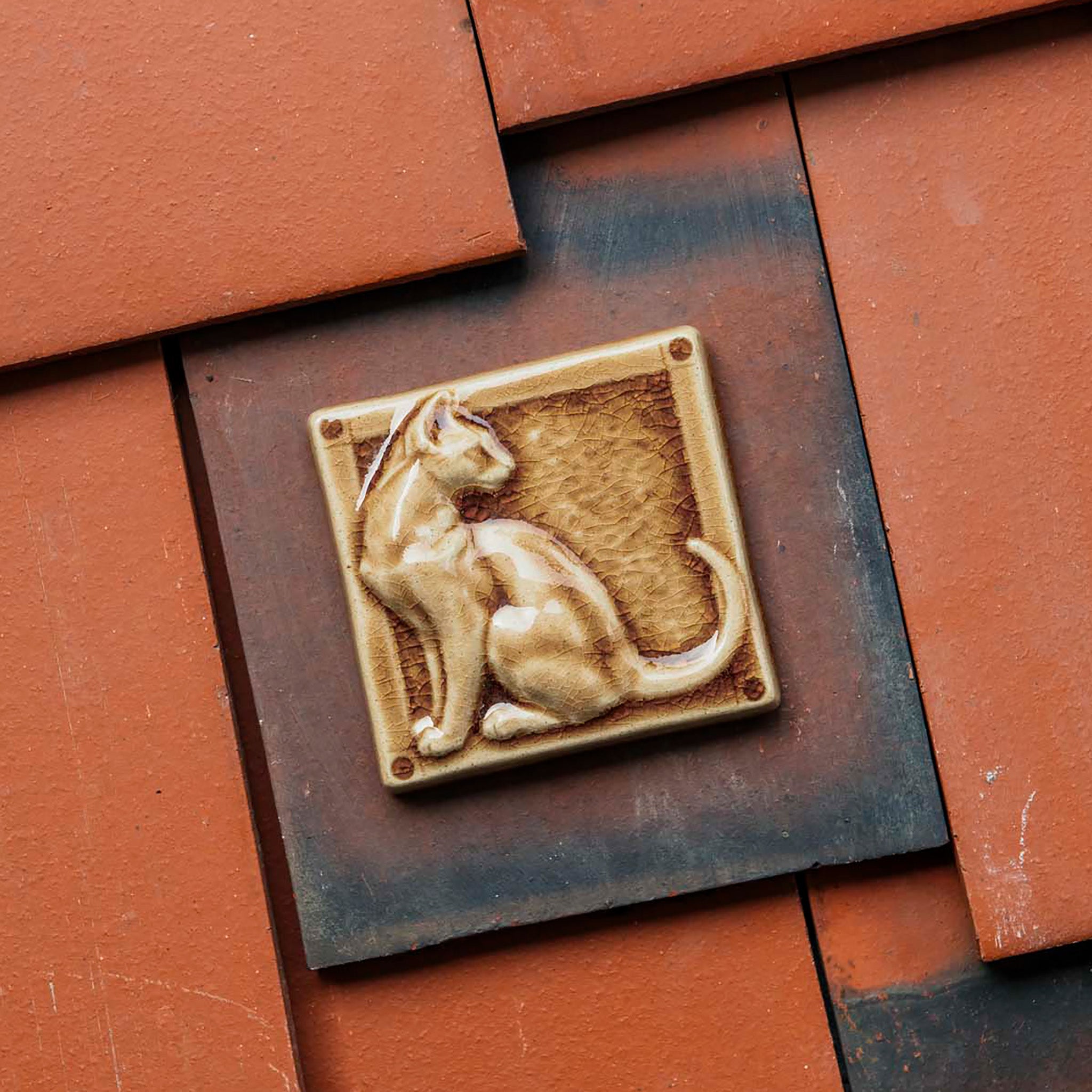 Sculpted Cat Tile