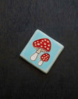 Amanita Mushroom Tile | Hand-Painted