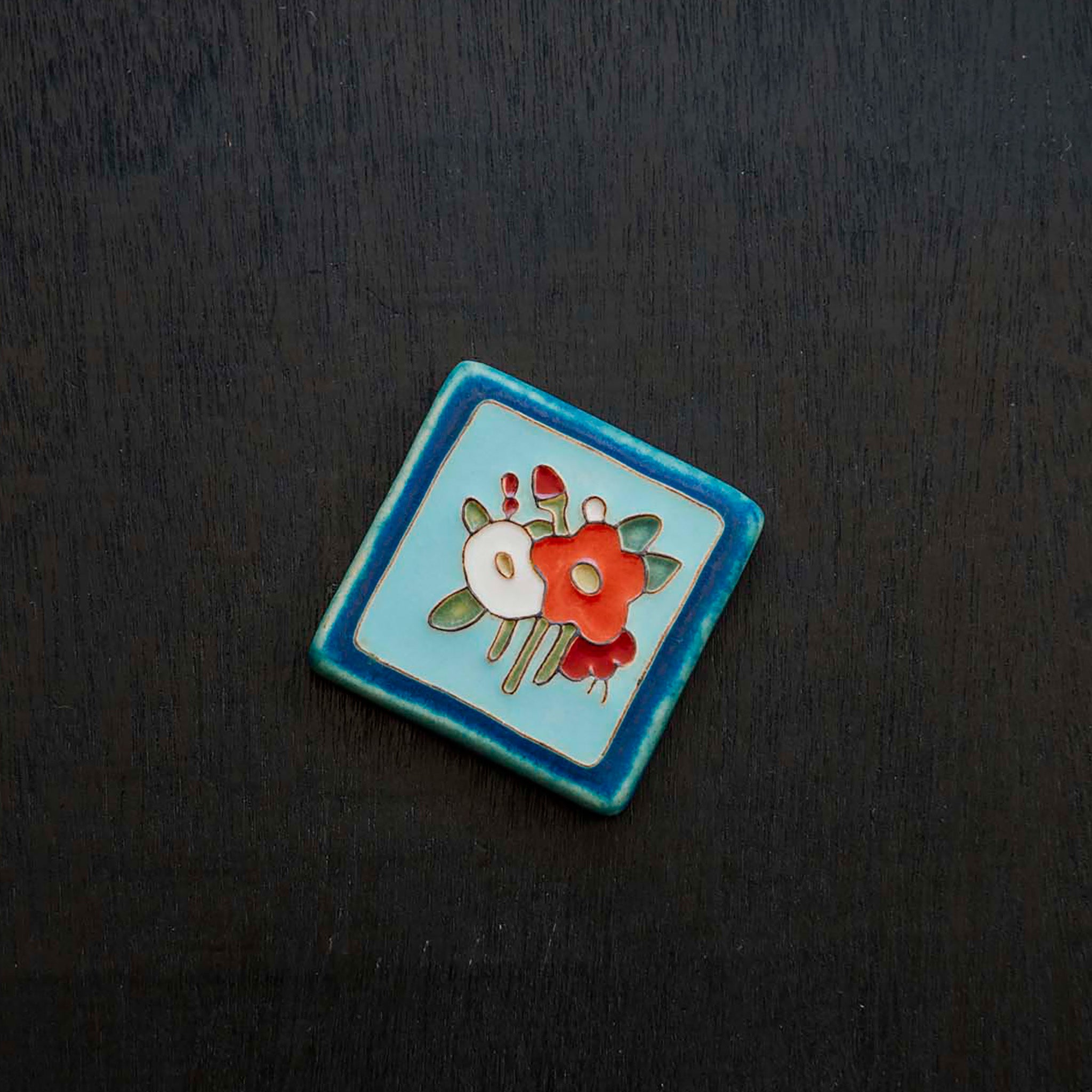 Hand-Painted Bouquet Tile