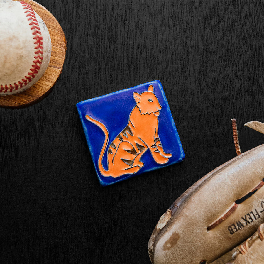 3x3 Tiger Tile | Hand-Painted – Pewabic Pottery