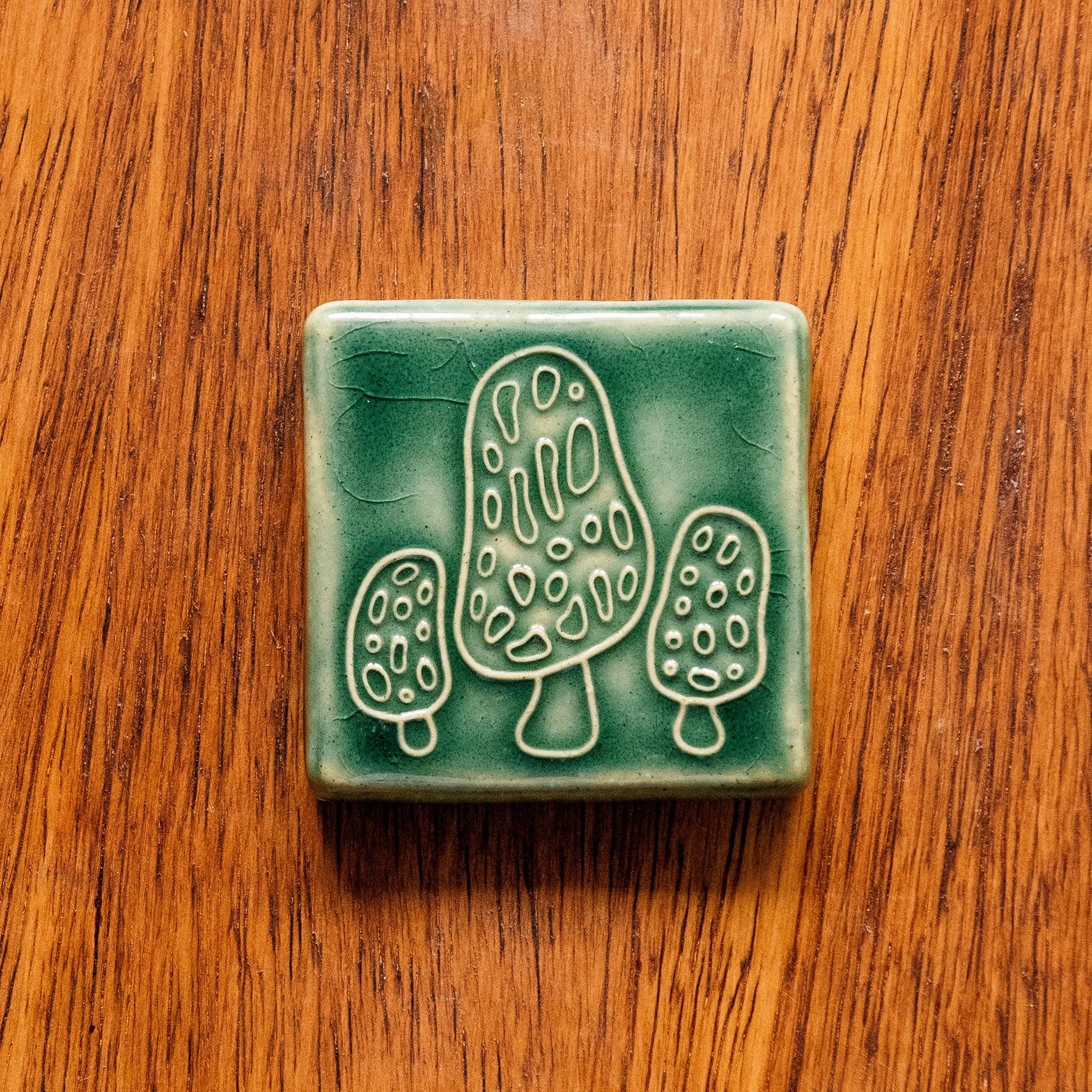 This tile features the glossy green Emerald glaze.